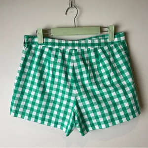 Draper James Green Checkered Gingham Women Shorts thumbnail 2