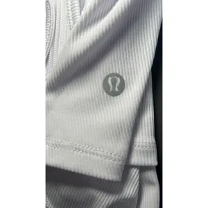 Lululemon Ribbed Full Zip Hoodie 10 White Slim‎ Fit Activewear Long Sleeve READ thumbnail 6
