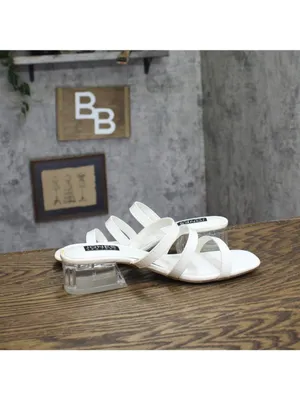Jones New York Strappy Block Heel Slide Sandal Open Toe JNY-UNIKA White 8M thumbnail 6