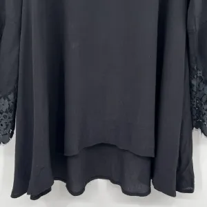 For Love‎ & Lemons Bourbon Black Lace Bell Sleeve Top Blouse Women's Size XS thumbnail 4