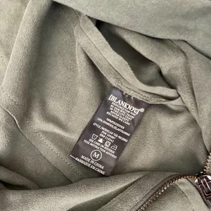 Blank NYC Faux Suede Sage Olive Green Moto Jacket thumbnail 6
