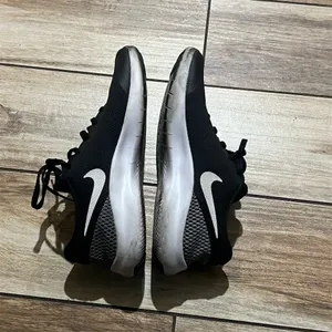 Nike Flex Experience RN 7 Womens Running Training Shoes Black White Swoosh thumbnail 4
