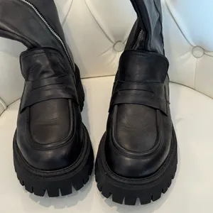 FP Movement by Free People Black Chunky Leather Ankle Boots thumbnail 5