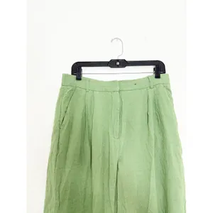 Abercrombie & Fitch Sloane Co-ord Linen Blend Wide Leg Trouser Size 12/31 Green thumbnail 4