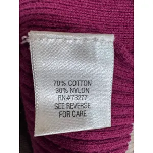 Croft & Barrow L‎ Purple Sweater Women's Striped V-Neck 3/4 Sleeve thumbnail 5
