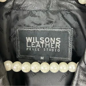 Wilson’s Leather 100% Leather Black Blazer Jacket Size M thumbnail 11