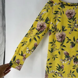 Ann Taylor LOFT Floral Print Boatneck Long Sleeve‎ Shift Dress Size 4 thumbnail 4