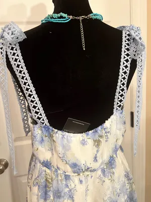 Impressions Blue floral summer maxi sundress thumbnail 5