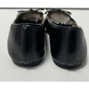 Michael Kors Loafers Flats Black Leather Shoes Gold Bow Tassel Women’s Size 5.5 thumbnail 5