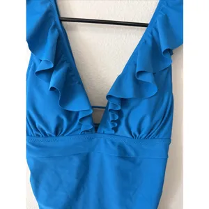 NWT CUPSHE Live Life on the Beach Turquoise One Piece Swimsuit Size-Small thumbnail 2