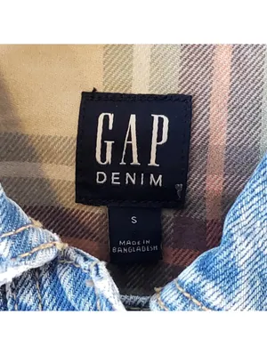 Gap Vintage Icon J Women's Light Blue Denim Jacket Collared Button Size S thumbnail 4
