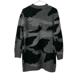 Anthropologie Camo Gray & Black Open Front Oversized Cardigan (Size XS) thumbnail 4