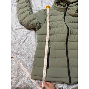 Michael Kors Size Medium Sage Green Gray Puffer Down Fill Hooded Full Zip‎ Coat thumbnail 7