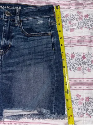 American Eagle Outfitters Denim Distressed Skirt thumbnail 8