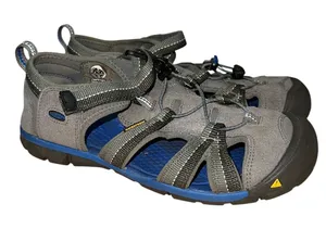 KEEN Suede Leather Waterproof Hiking Sport Sandals Gray Blue Women's 6 thumbnail 1