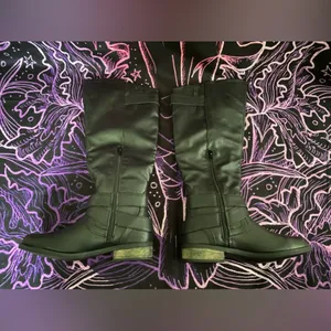EUC Rampage Black Hansel Zipper and Buckle Knee-High Riding Boot Size 5 thumbnail 4