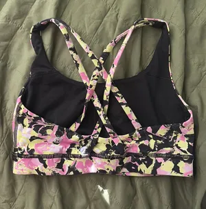 Lululemon Criss-Cross Sports Bra Multicolored - Size 4 thumbnail 1