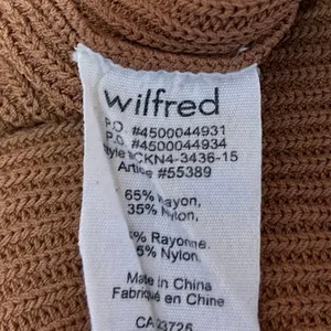 Aritzia Wilfred Brown Tan Sleeveless Knit Scoop Neck Crop Sweater Tank Top Sz S thumbnail 4