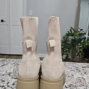 Steve Madden Liberti Lug Sole Boots Tan Suede Platform Chunky Women’s thumbnail 2