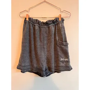 Free People Shorts Women Small Grey Good Vibes Acid Wash Lounge Paperbag Waist thumbnail 2