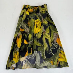 FARM Rio Black Banana Craze Front Tie High Low Skirt‎ Womens Size S Tropical thumbnail 1