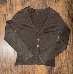Banana Republic Sweater Women’s Medium Brown Long Sleeve Cardigan thumbnail 1