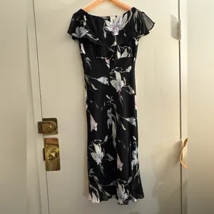 Evan Picone Size 8 Floral 90s Y2K Fairy Dress Flutter Sleeve thumbnail 6
