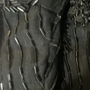 Vintage Right Choice Silk Beaded Gown Black Evening Dress 1980s Made in India‎ thumbnail 15