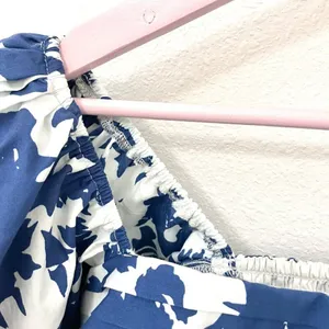 Abercrombie Emerson Poplin Puff Sleeve Midi Dress Blue Floral S Cottagecore Coquette thumbnail 6