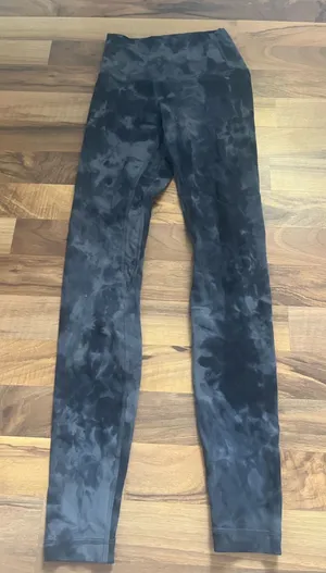 Lululemon Tie-Dye black leggings high rise 28” thumbnail 1