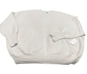 Free People wms pearl beige casual over sized knit pull sweater sz L SKU 10-783 thumbnail 1
