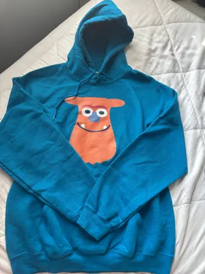 SOLD ON POSHAMRK!! Blue Gildan Monster hoodie thumbnail 1