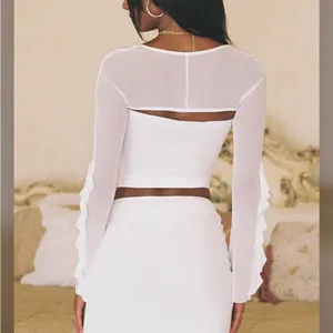 Princess Polly MAXTON RUFFLE TOP IVORY thumbnail 2