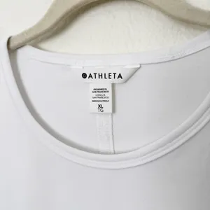 [Athleta] Bright White Supima Cotton Crew Neck Long Sleeve Essential Top Size XL thumbnail 11