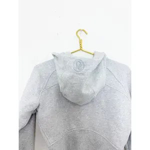 Lululemon Scuba Full-Zip Cropped Hoodie Gray Athletic Workout thumbnail 11