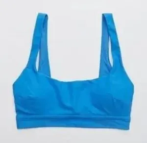 Aerie bra bralette scoop bikini top blue size S thumbnail 1