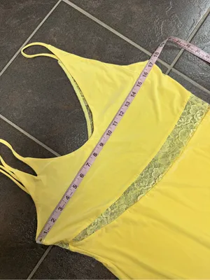 ASOS Cami Strap Lace Panel Maxi Dress Ruffle Detail Pastel Butter Yellow 12 NEW thumbnail 11