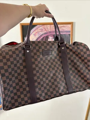 Benoss Milan Brown Checkered Weekender Duffel Travel Bag thumbnail 1