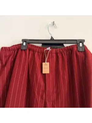 Skims Elevated Flannel Pinstripe Pajama Set thumbnail 8
