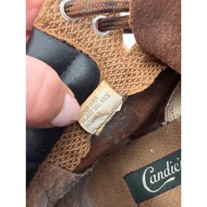 Candies Ankle Boots Womens 7.5 Brown Leather Lug Sole Vintage 90s Grunge Utility thumbnail 8