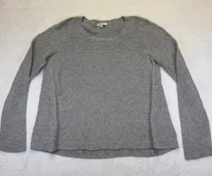 Madewell Womens Gray Textured Cotton Blend Crew Neck Sweater Large‎ F3447 FA16 thumbnail 1