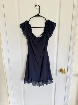 Reformation Hyacinth Navy Blue Mini Dress thumbnail 2