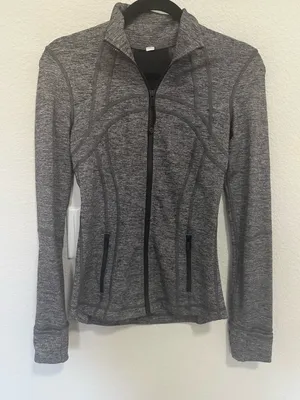 Lululemon Define Jacket Heathered Black Luon Size 4 thumbnail 4