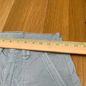 American‎ Eagle Baggy Jogger Cargo Pants Women 0 Blue Gray Stretch Wide Leg Y2K thumbnail 3