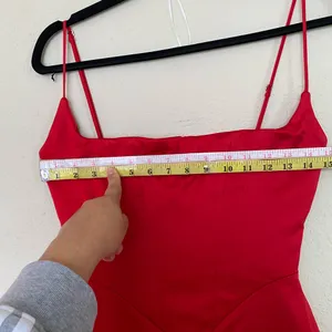 HOUSE OF CB 'Olivette' Red Rose Satin Corset‎ Maxi Dress NWOT size XS thumbnail 11