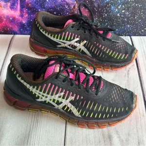 Asics‎ Gel Quantum 360 Athletic Running Shoes Women Sz 8 T5J6N Purple Pink Neon thumbnail 1