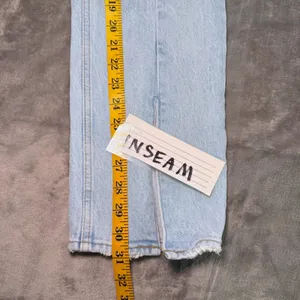 Abercrombie & Fitch Jeans Women 27/4R Lt Wash Curve Love 90s Straight Split‎ Hem thumbnail 10