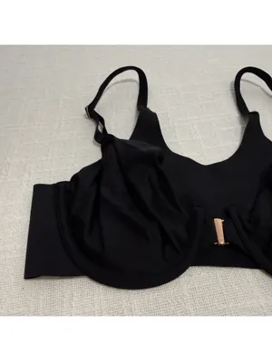 Soma 32C Vanishing 360 Unlined Perfect Coverage Black Bra Underwire Front Close thumbnail 8