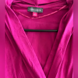 Vince Camuto Fuchsia Wrap Blouse thumbnail 2
