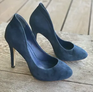 BCBGeneration Blue Suede Pumps thumbnail 1